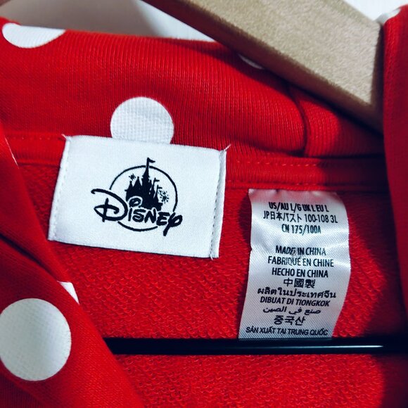 Disney Parks Minnie Mouse Hoodie Sweatshirt L - Picture 5 of 6